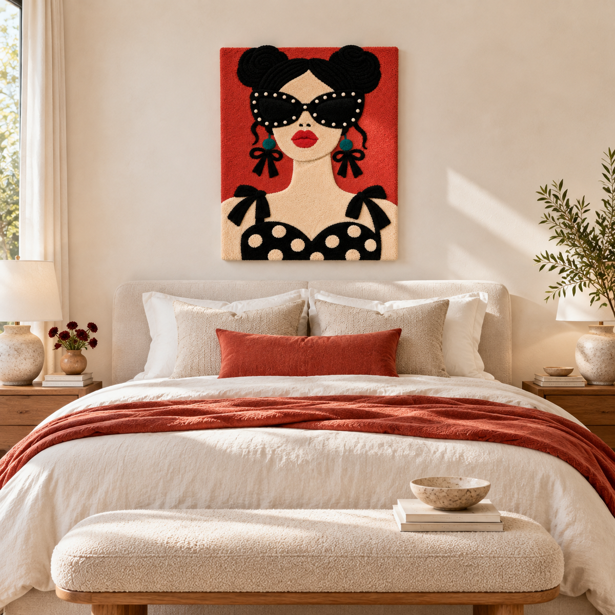 Scarlet Polka Dot Muse — room setting 1