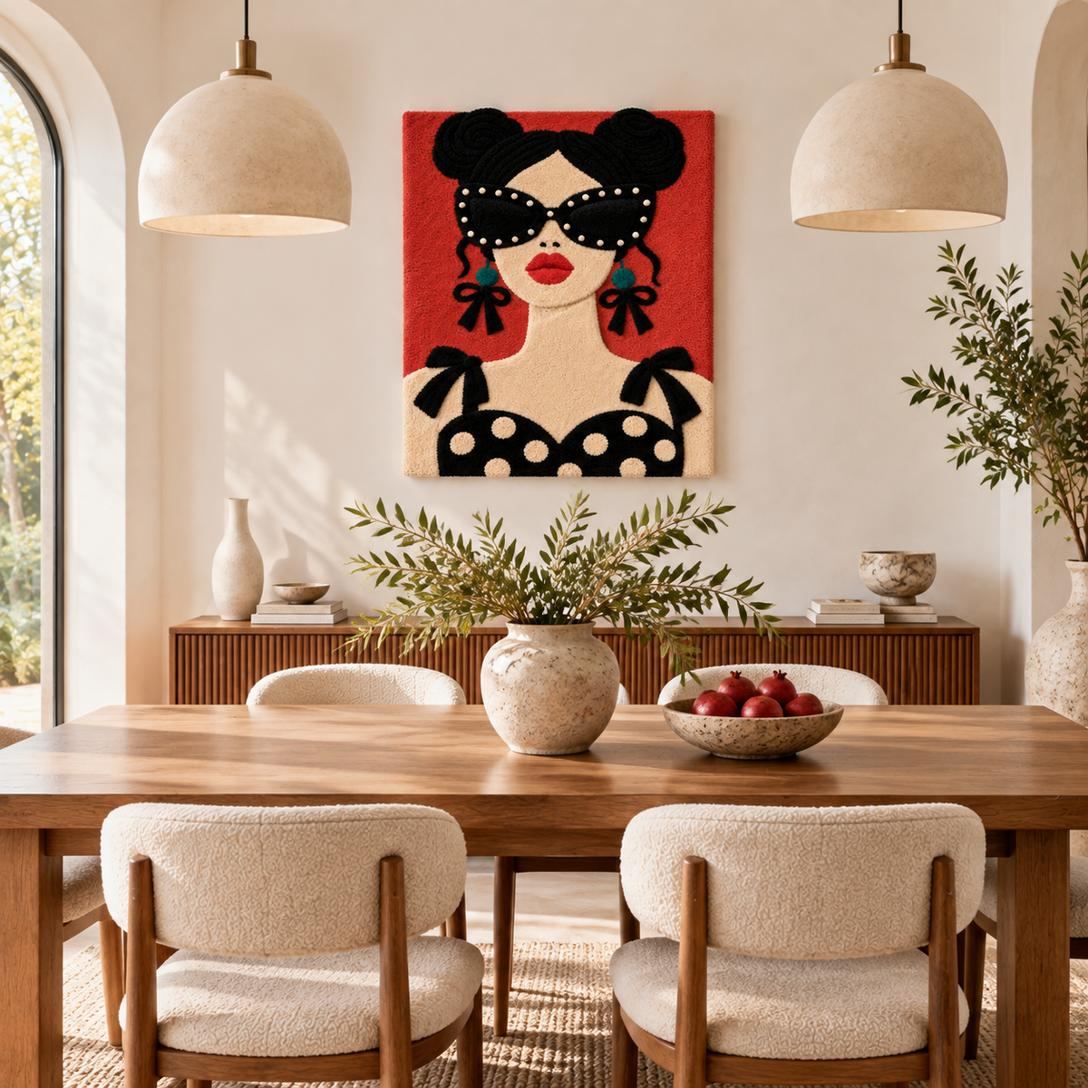 Scarlet Polka Dot Muse — room setting 3