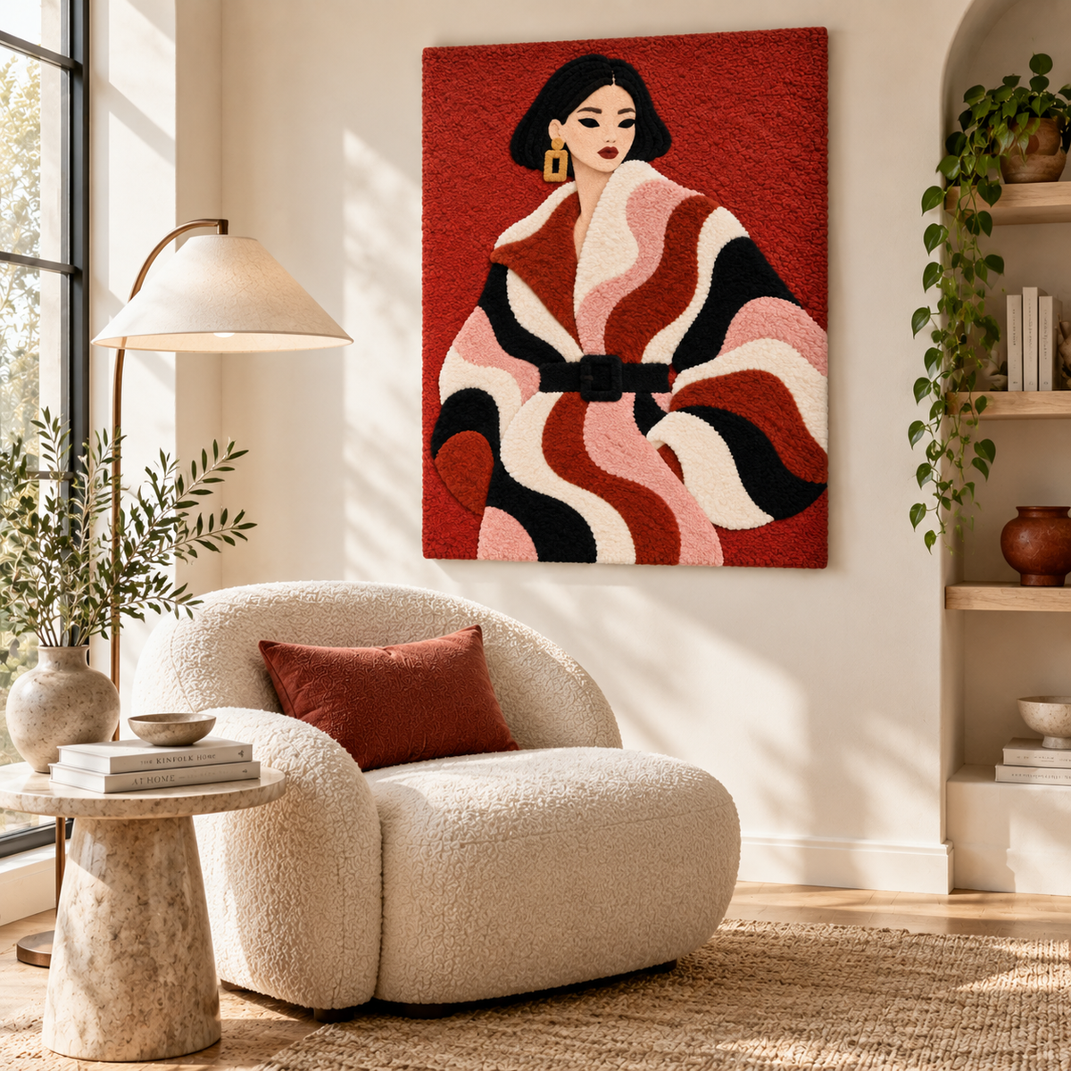 Scarlet Ribbon Coat — room setting 3