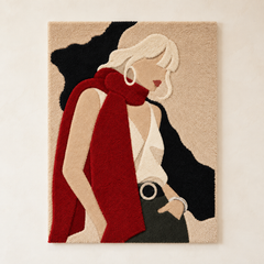 Scarlet Scarf Quiet Pose