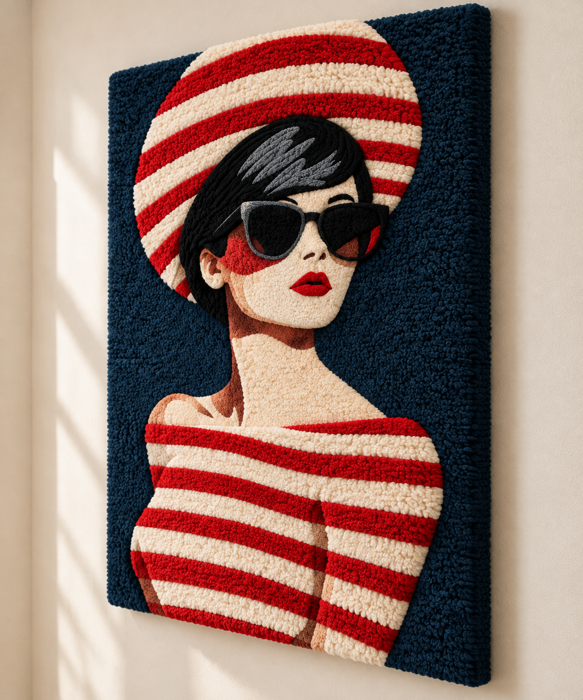 Scarlet Stripe Summer — angled relief view