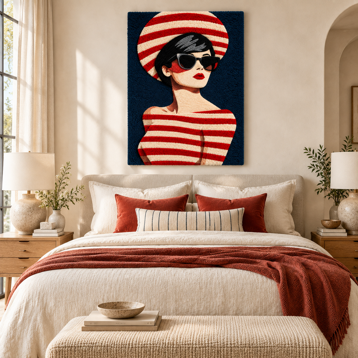 Scarlet Stripe Summer — room setting 1