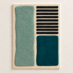Sea Glass Blocks with Ebony Lines