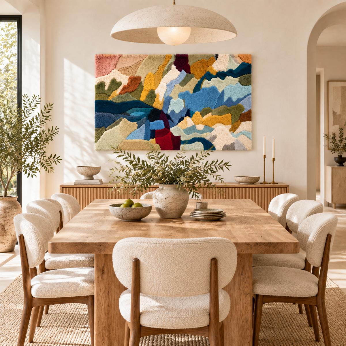 Sea Glass Collage — room setting 1
