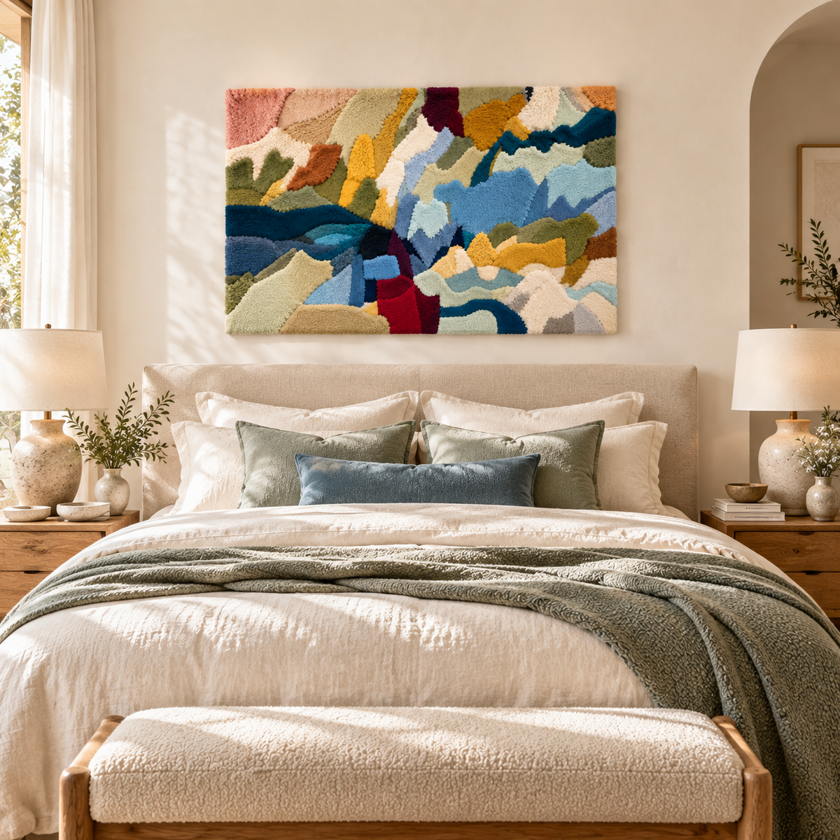Sea Glass Collage — room setting 3