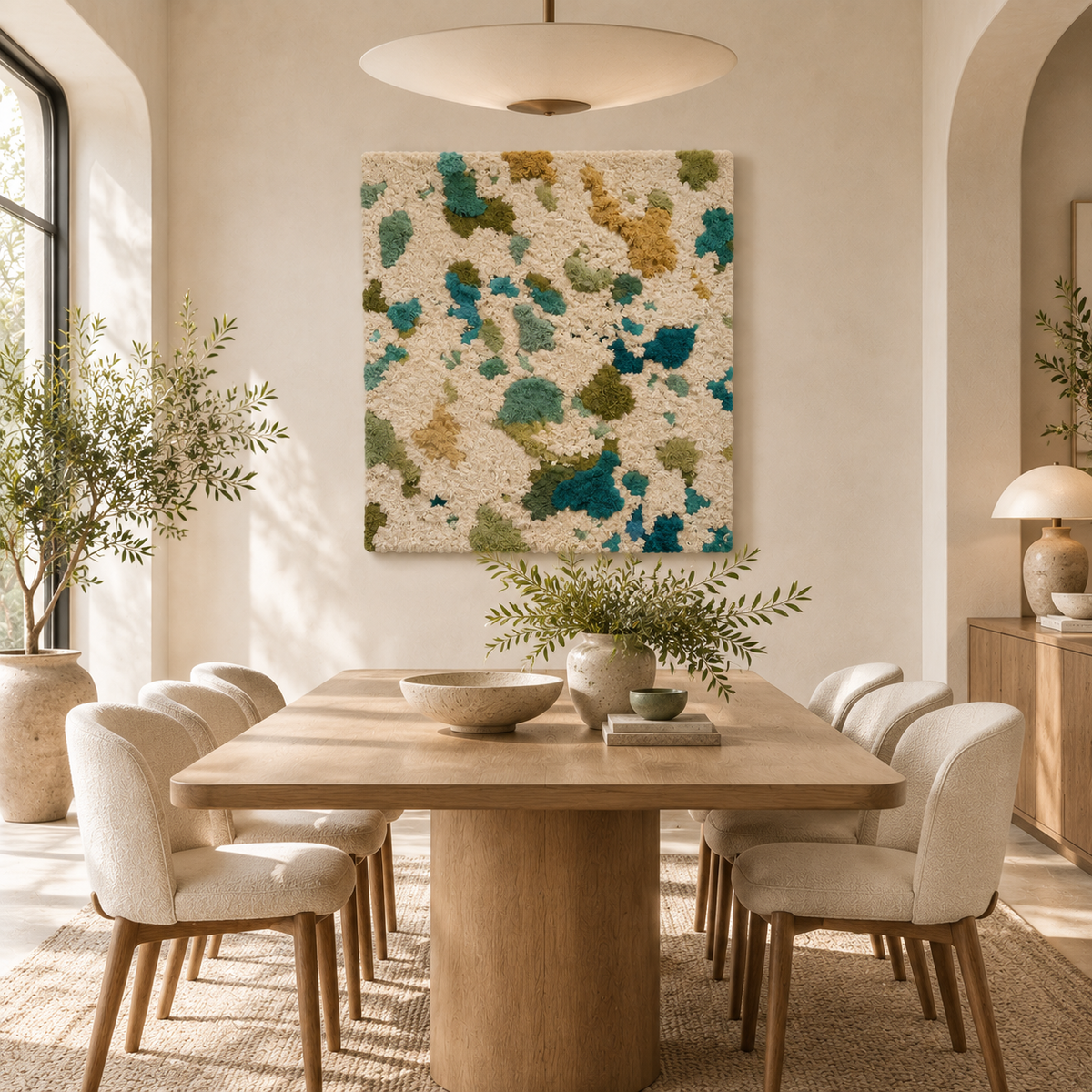 Seaglass Flecks on Ivory — room setting 1