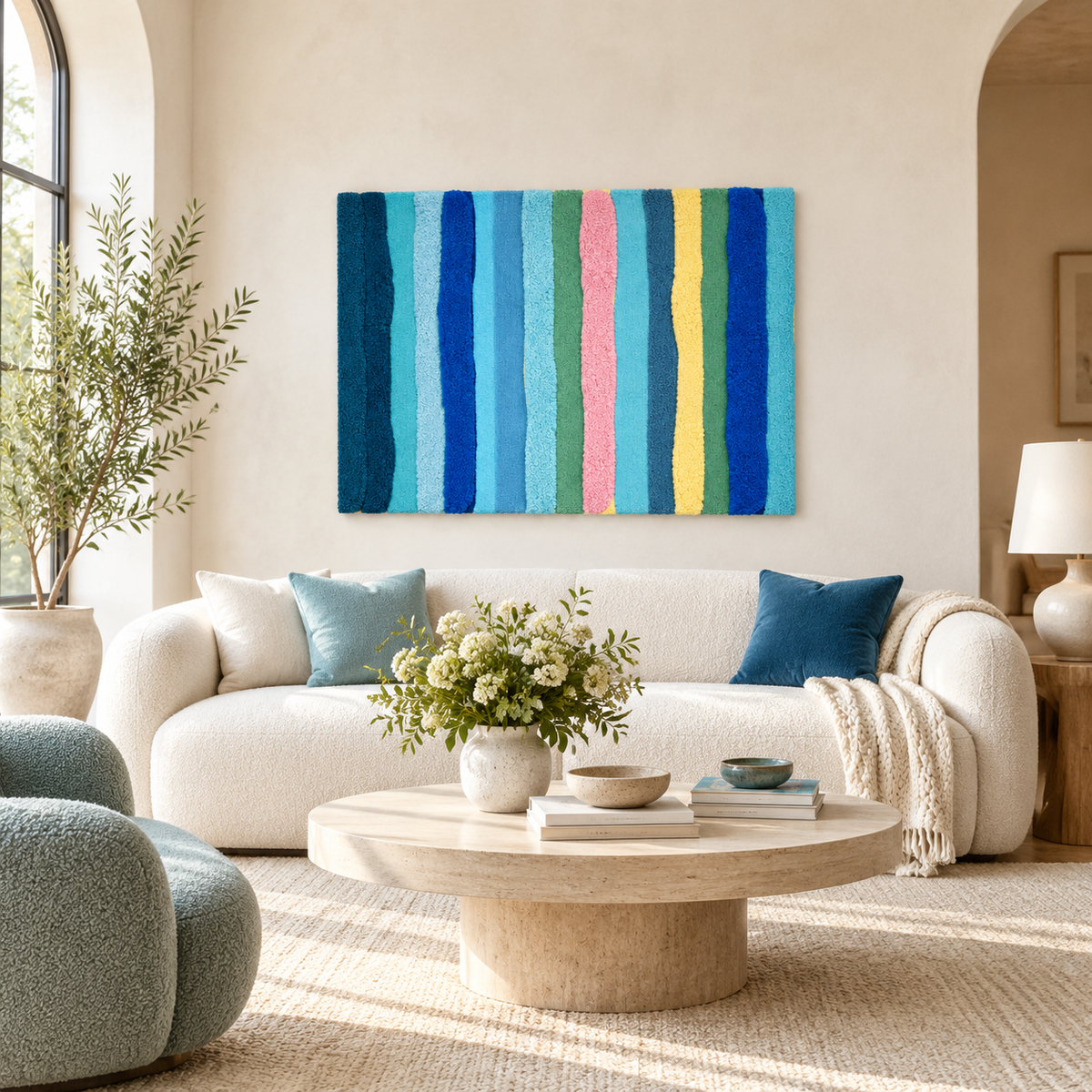 Seaside Ribbon Song — front-facing room scene