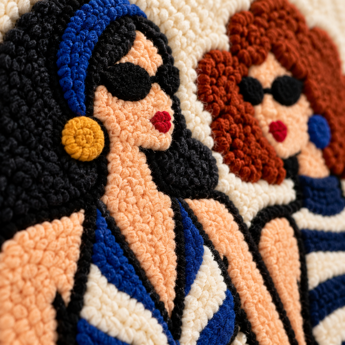 Seaside Street Companions — tufted wool texture detail