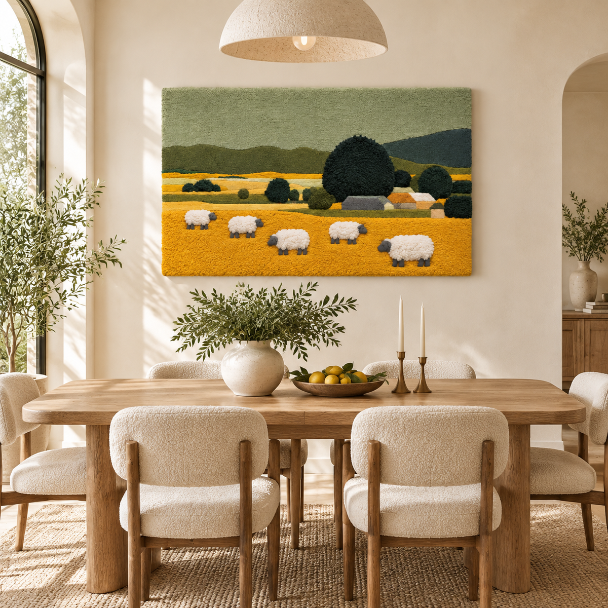 Sheep in the Golden Meadow — room setting 2