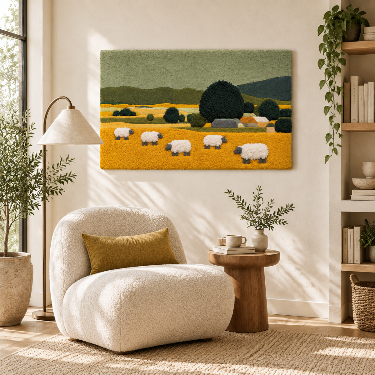 Sheep in the Golden Meadow — room setting 3