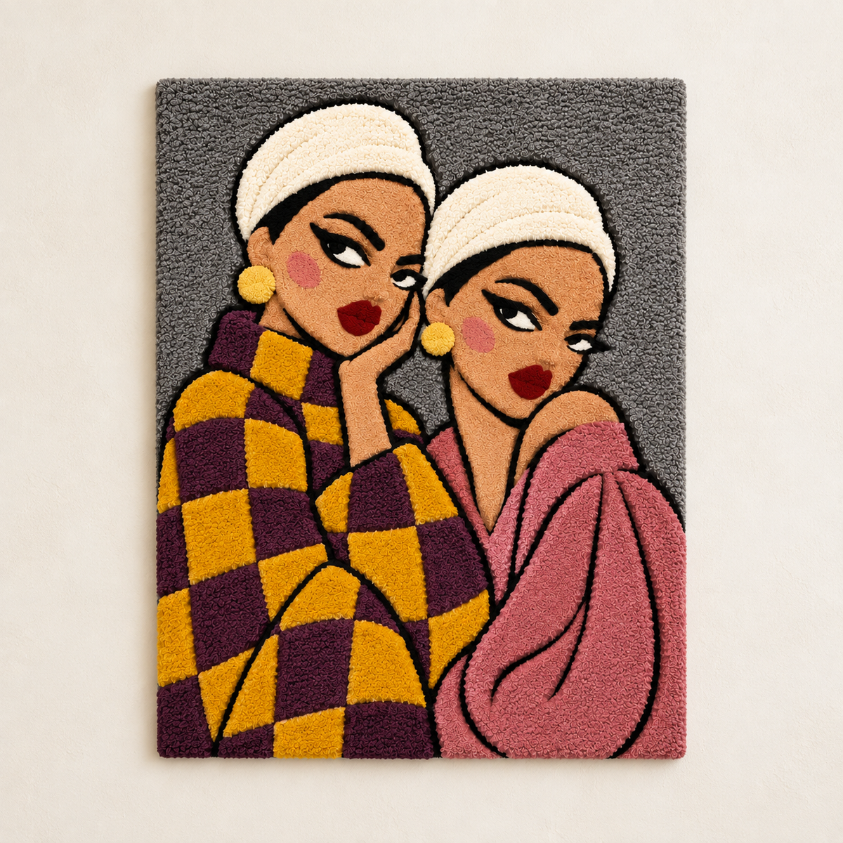 Sisters in Ochre and Rose — front product view [product-light]
