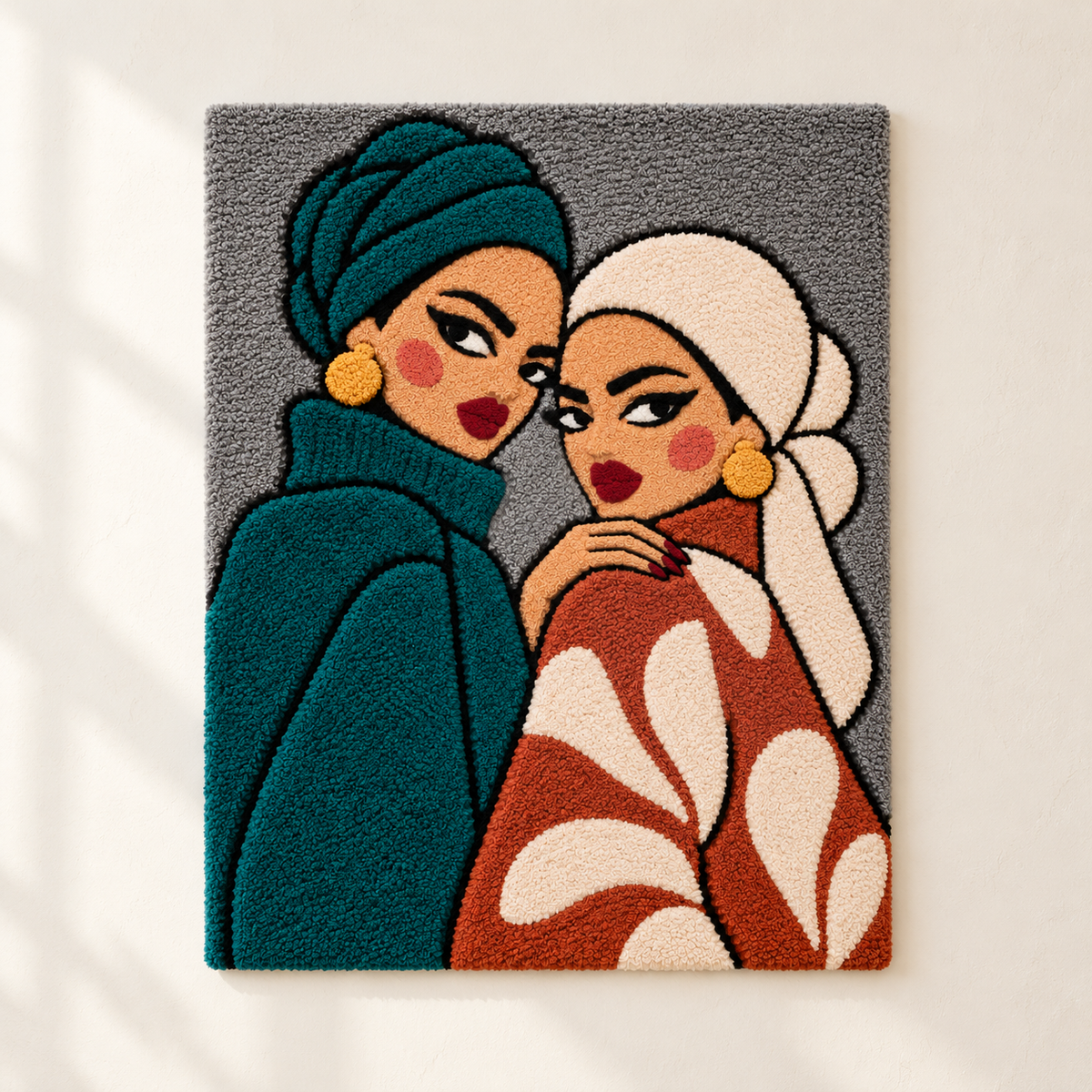 Sisters in Teal and Clay — front product view [product-light]