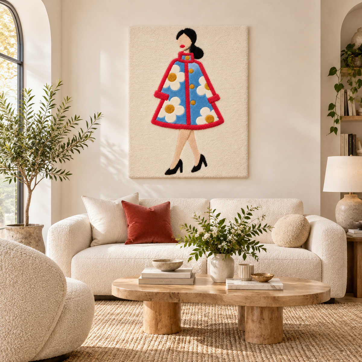 Sky Blue Daisy Stroll — front-facing room scene [room-front]