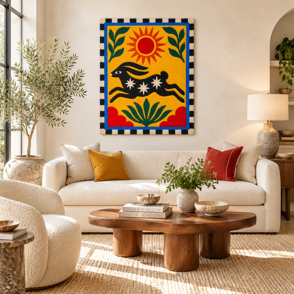 Solar Hare across Golden Fields — front-facing room scene [room-front]