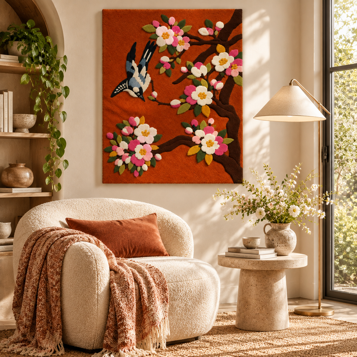 Songbird Blossom Branch by Hewn Earth Studio — room setting