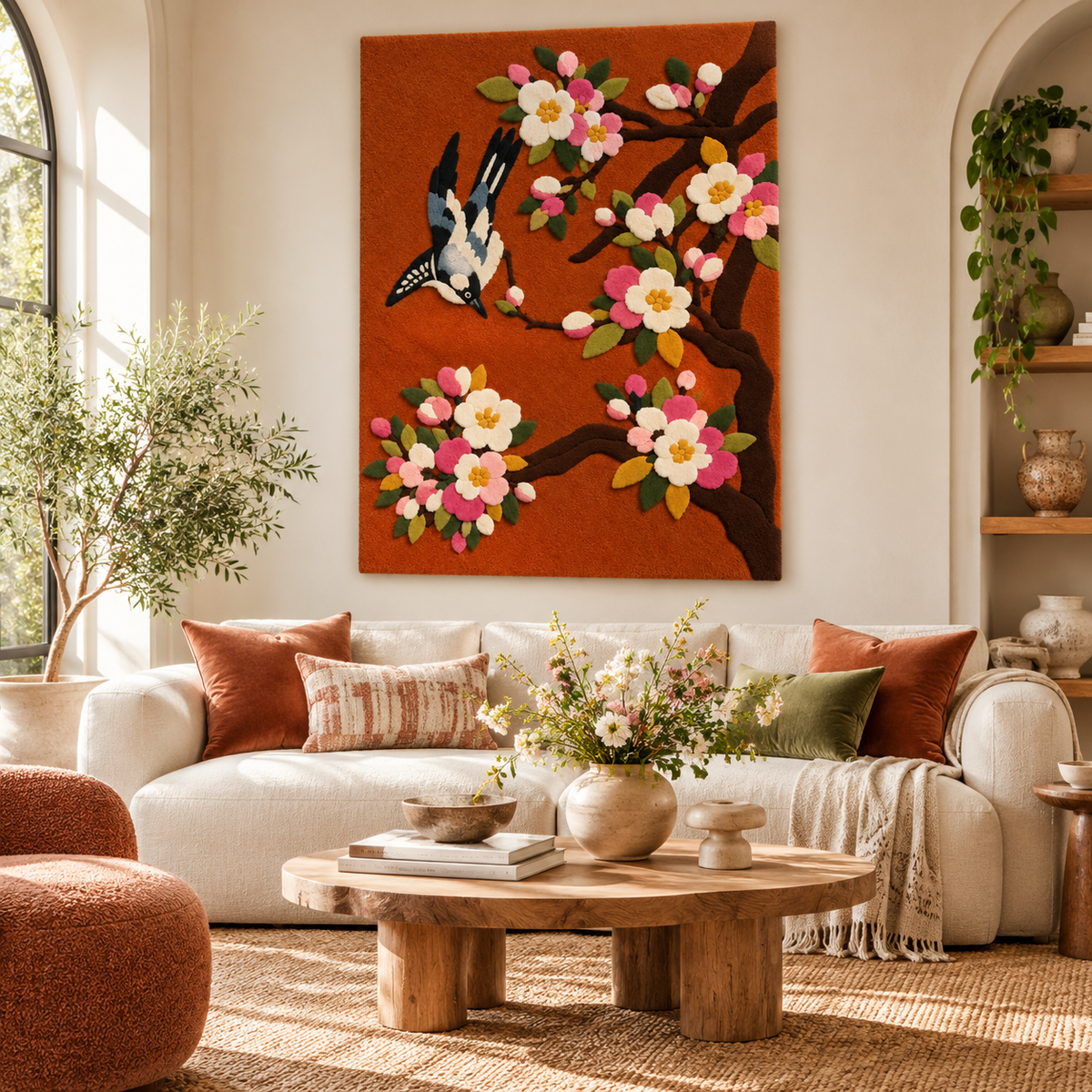 Songbird Blossom Branch by Hewn Earth Studio — room setting
