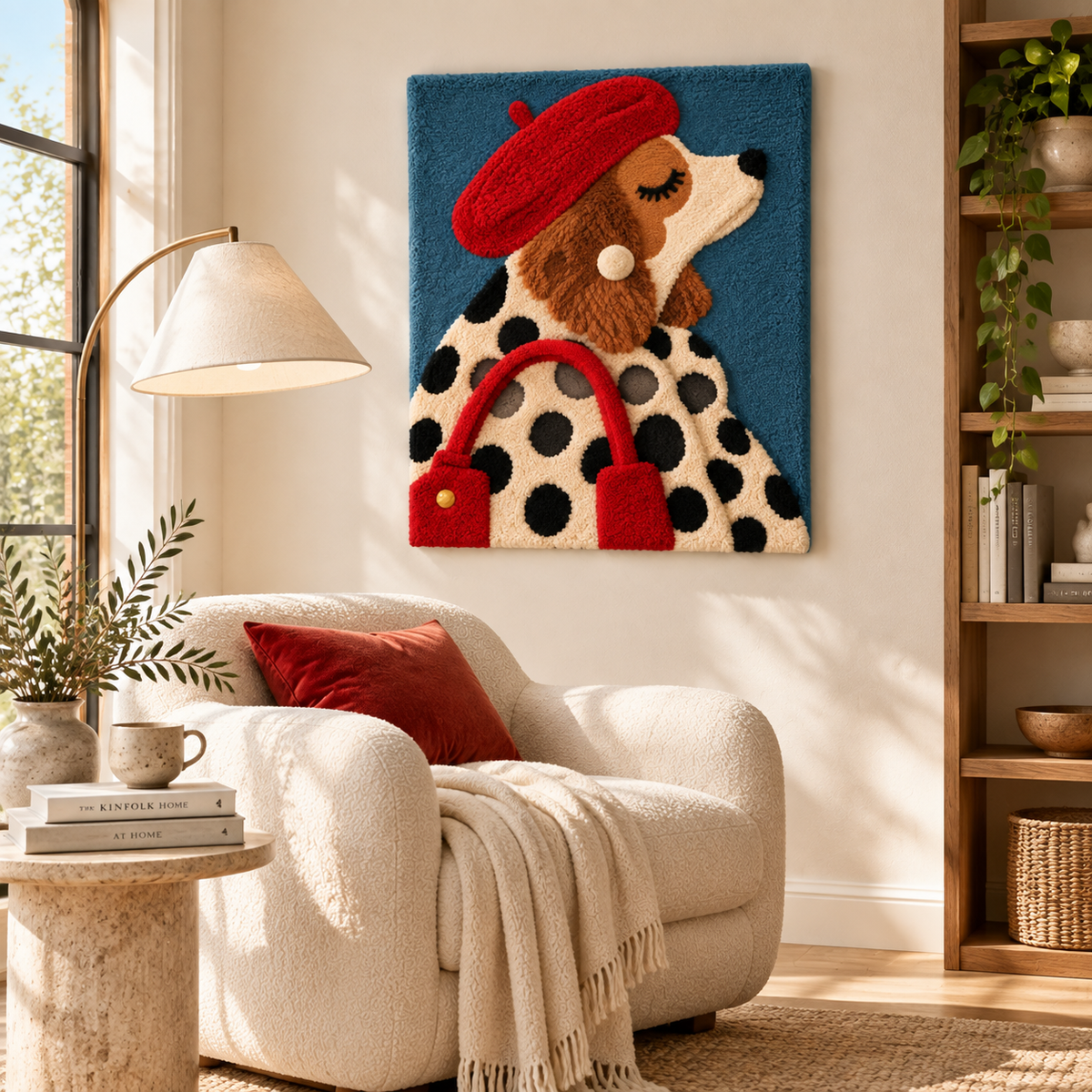 Spaniel in a Red Beret — room setting