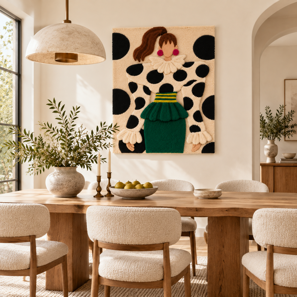 Spots and Emerald Ruffles — room setting 2