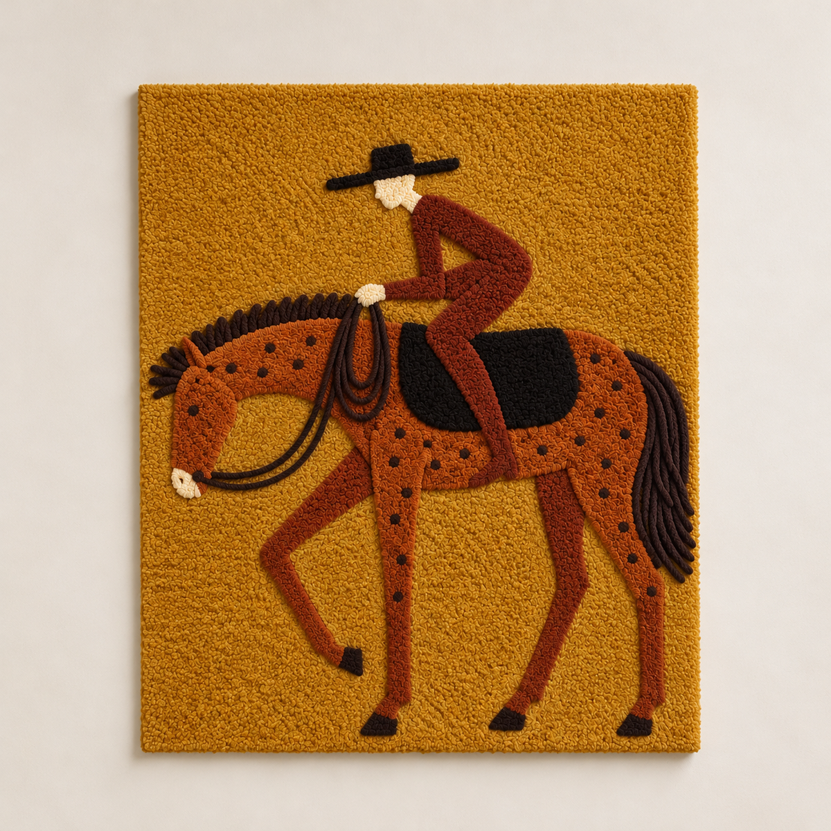 Spotted Horse and Rider by Hewn Earth Studio