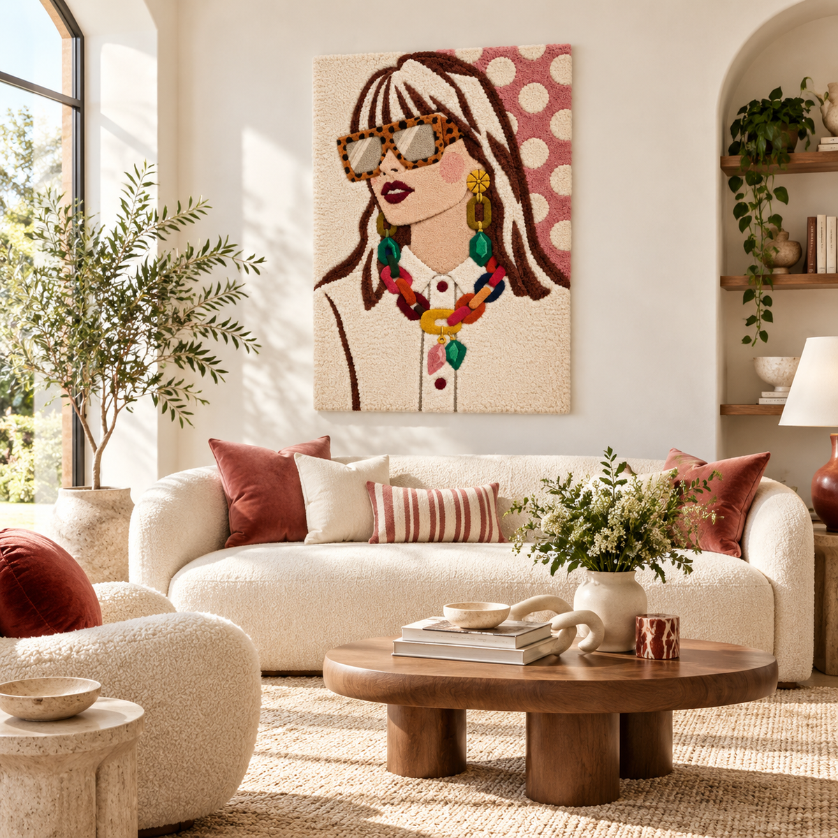 Spotted Sunglasses and Jeweled Links — front-facing room scene [room-front]