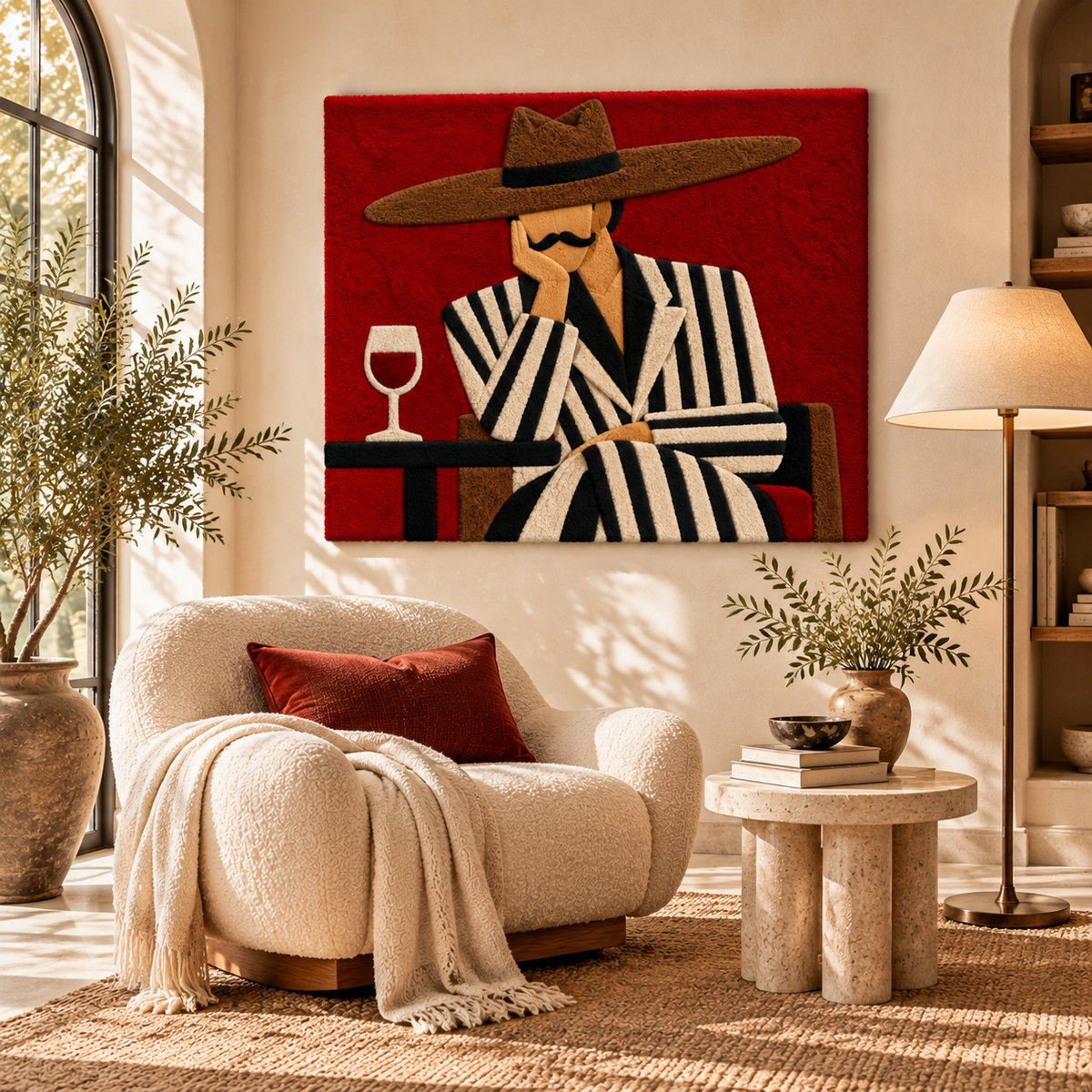 Striped Suit Reverie by Hewn Earth Studio — room setting