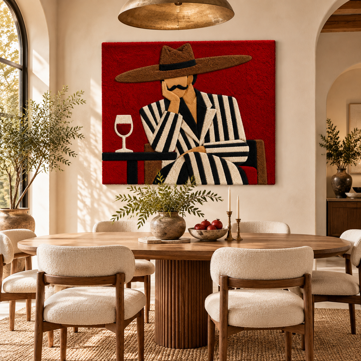 Striped Suit Reverie by Hewn Earth Studio — room setting