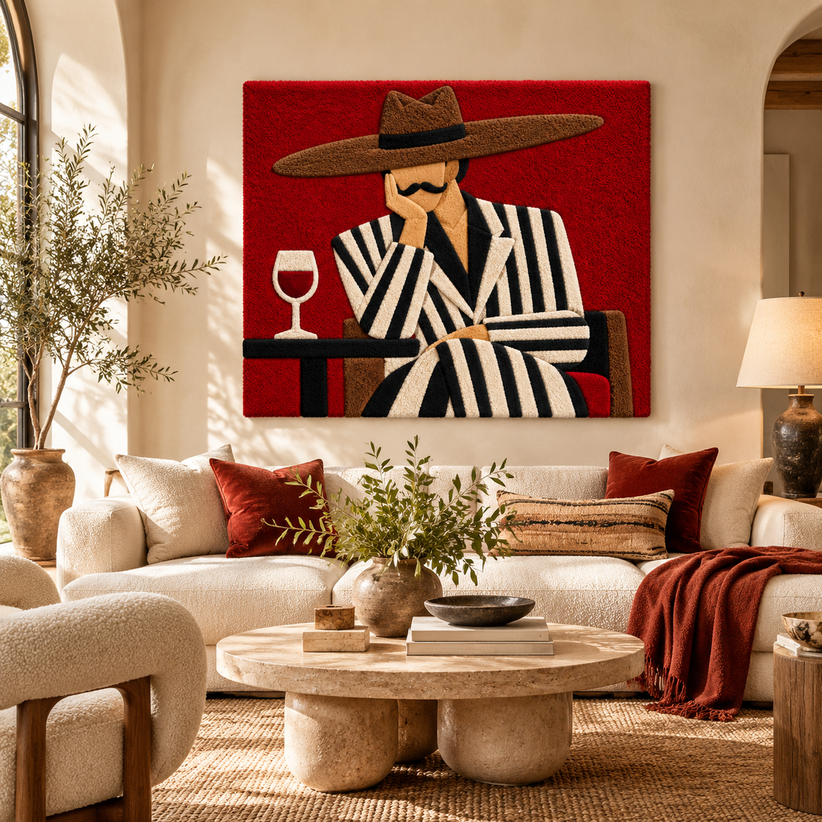 Striped Suit Reverie by Hewn Earth Studio — room setting