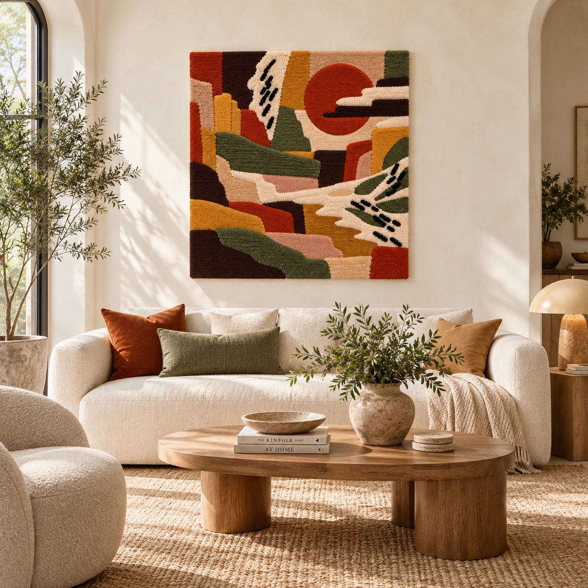 Sun Over the Layered Canyon — front-facing room scene