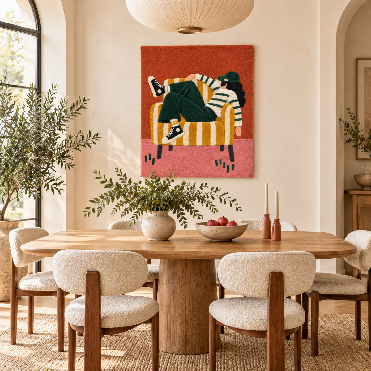 Sunday in the Striped Chair — room setting 1