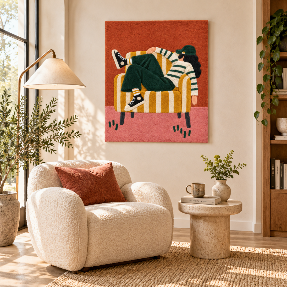 Sunday in the Striped Chair — room setting 3