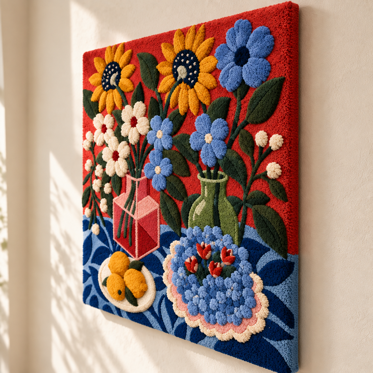 Sunflower Dessert Table — angled relief view