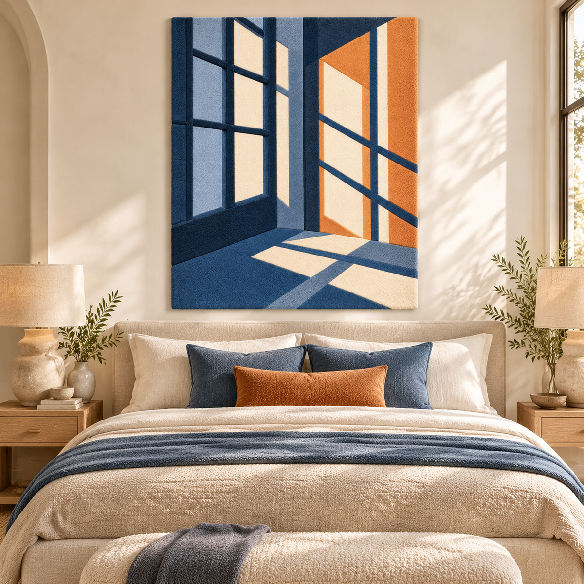 Sunlit Blue Window by Hewn Earth Studio — room setting