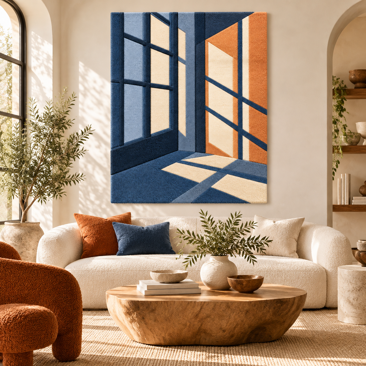 Sunlit Blue Window by Hewn Earth Studio — room setting