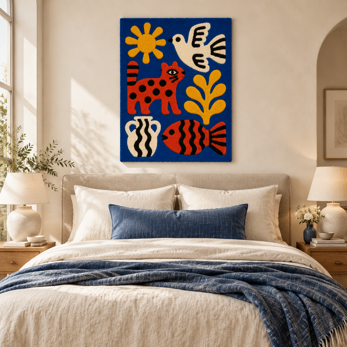 Sunlit Cobalt Animal Garden — room setting