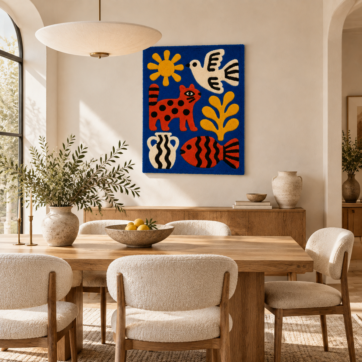 Sunlit Cobalt Animal Garden — room setting