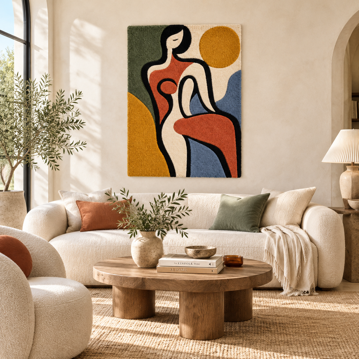 Sunlit Contour — front-facing room scene [room-front]