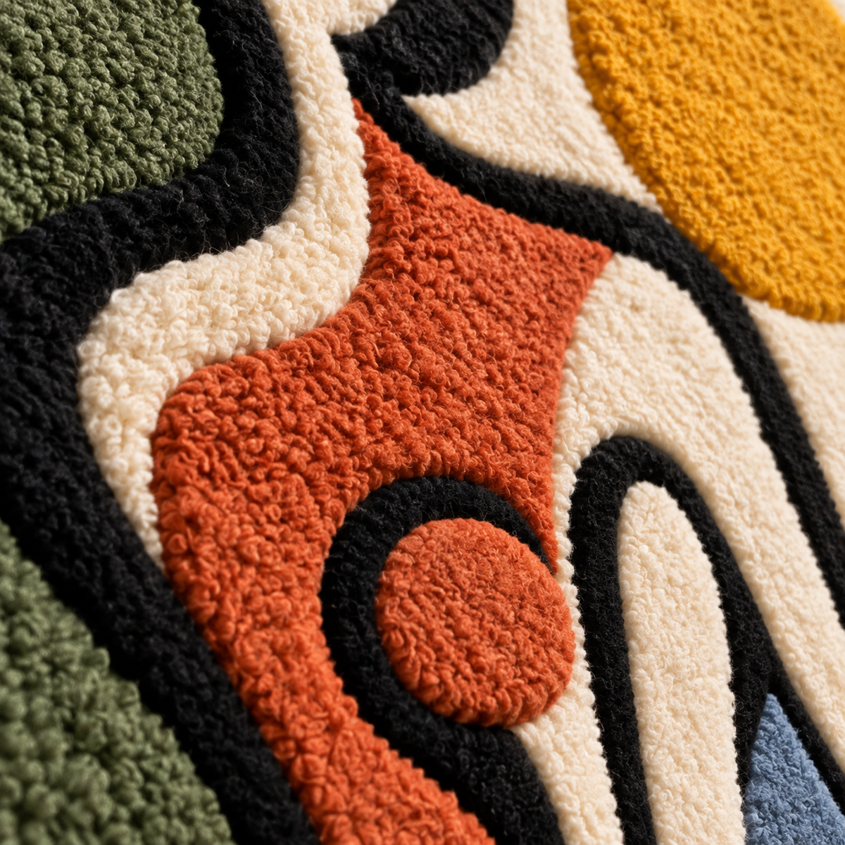 Sunlit Contour — tufted wool texture detail