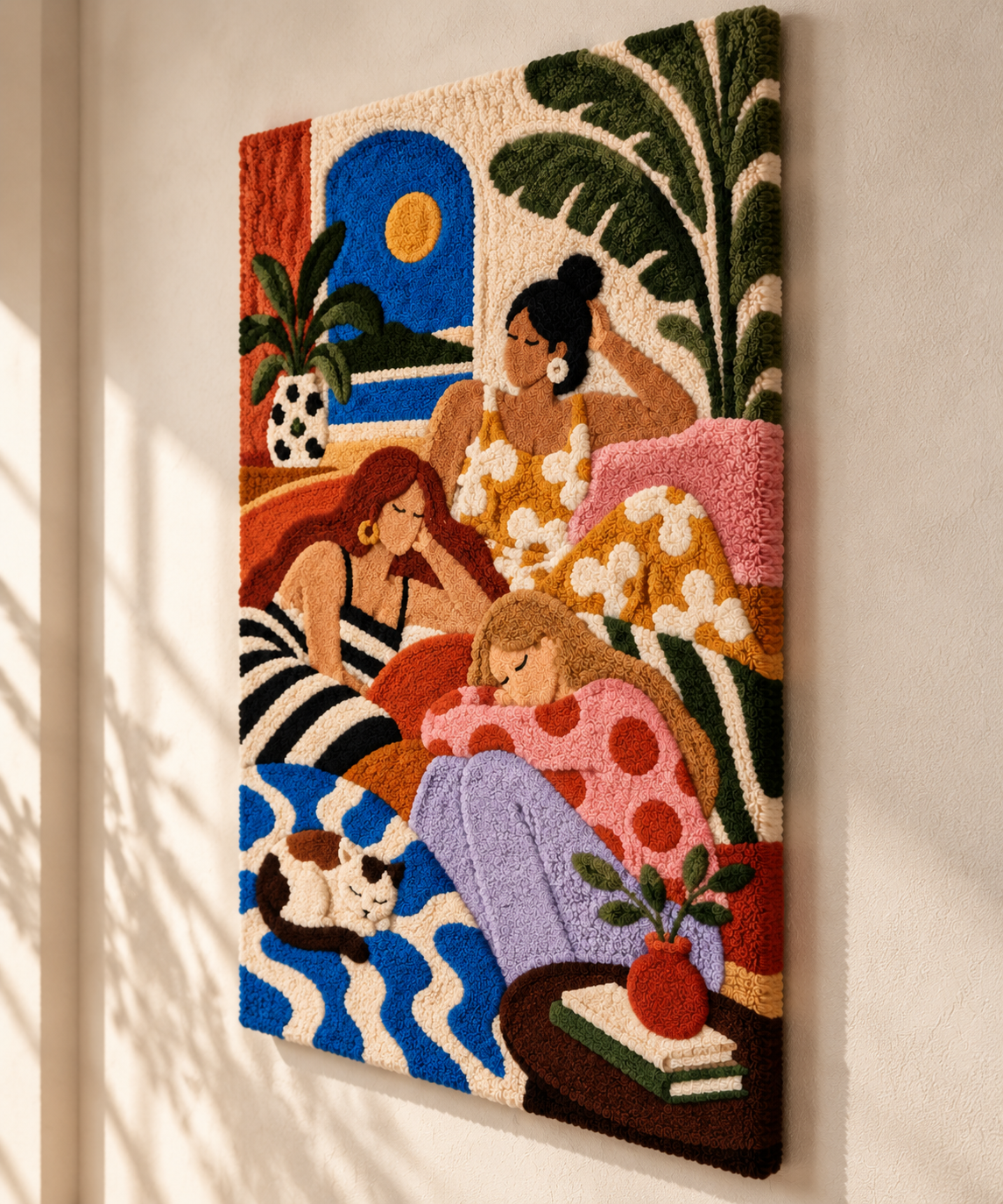 Sunlit Friends — angled relief view