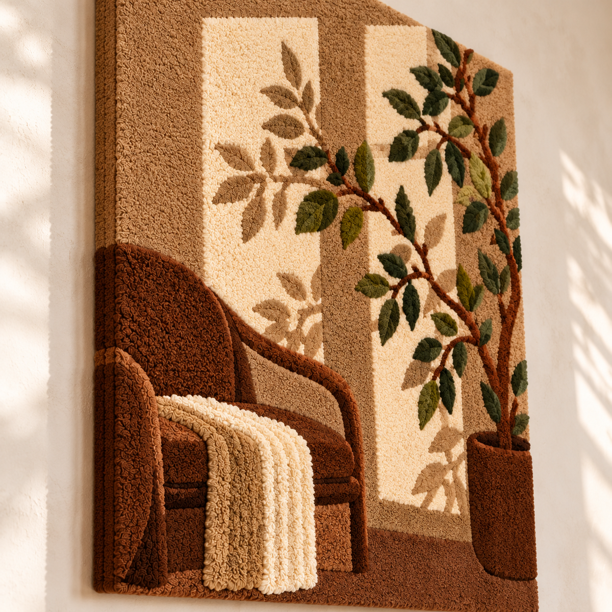 Sunlit Olive Corner by Hewn Earth Studio — angled relief view