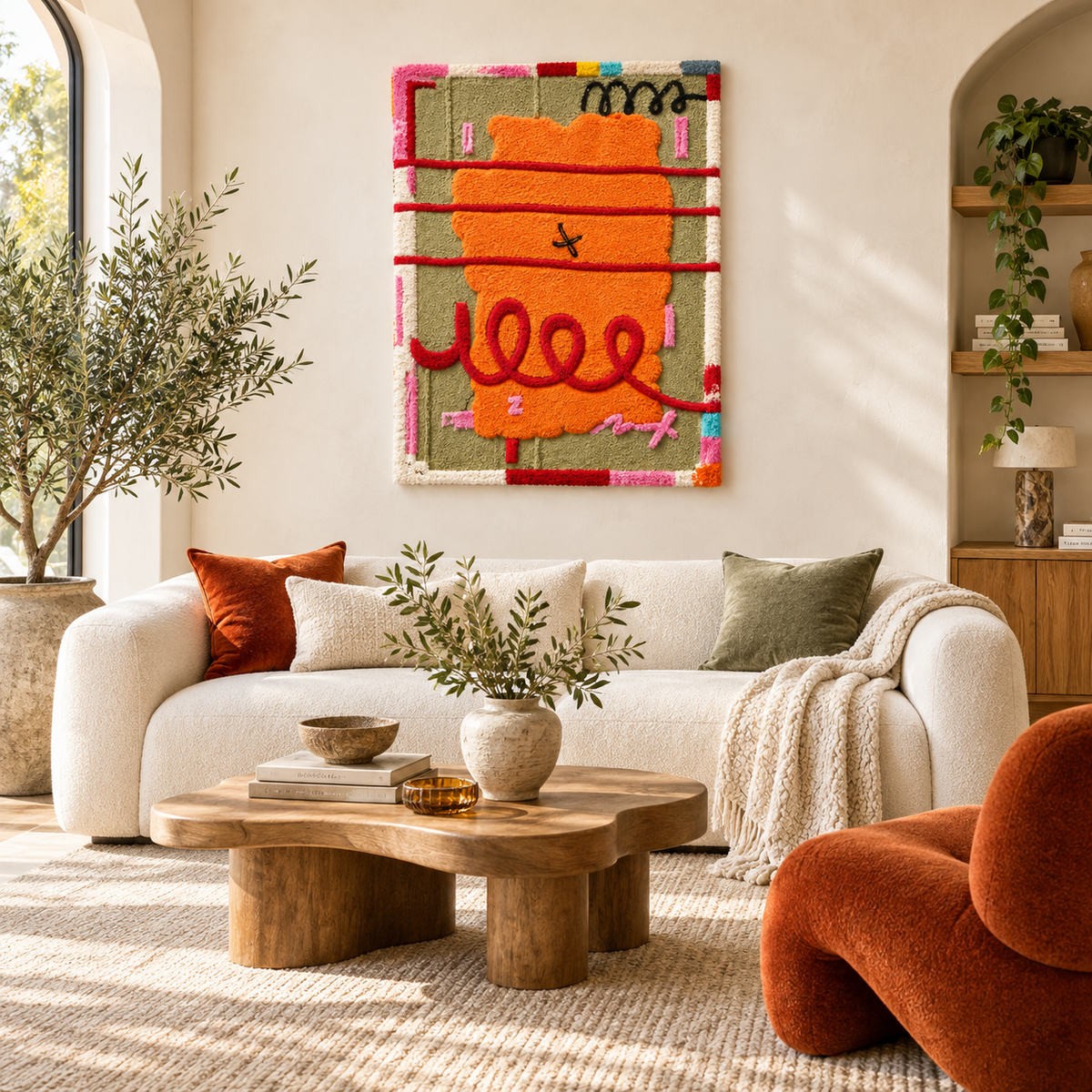 Tangerine Ribbon Playground — front-facing room scene