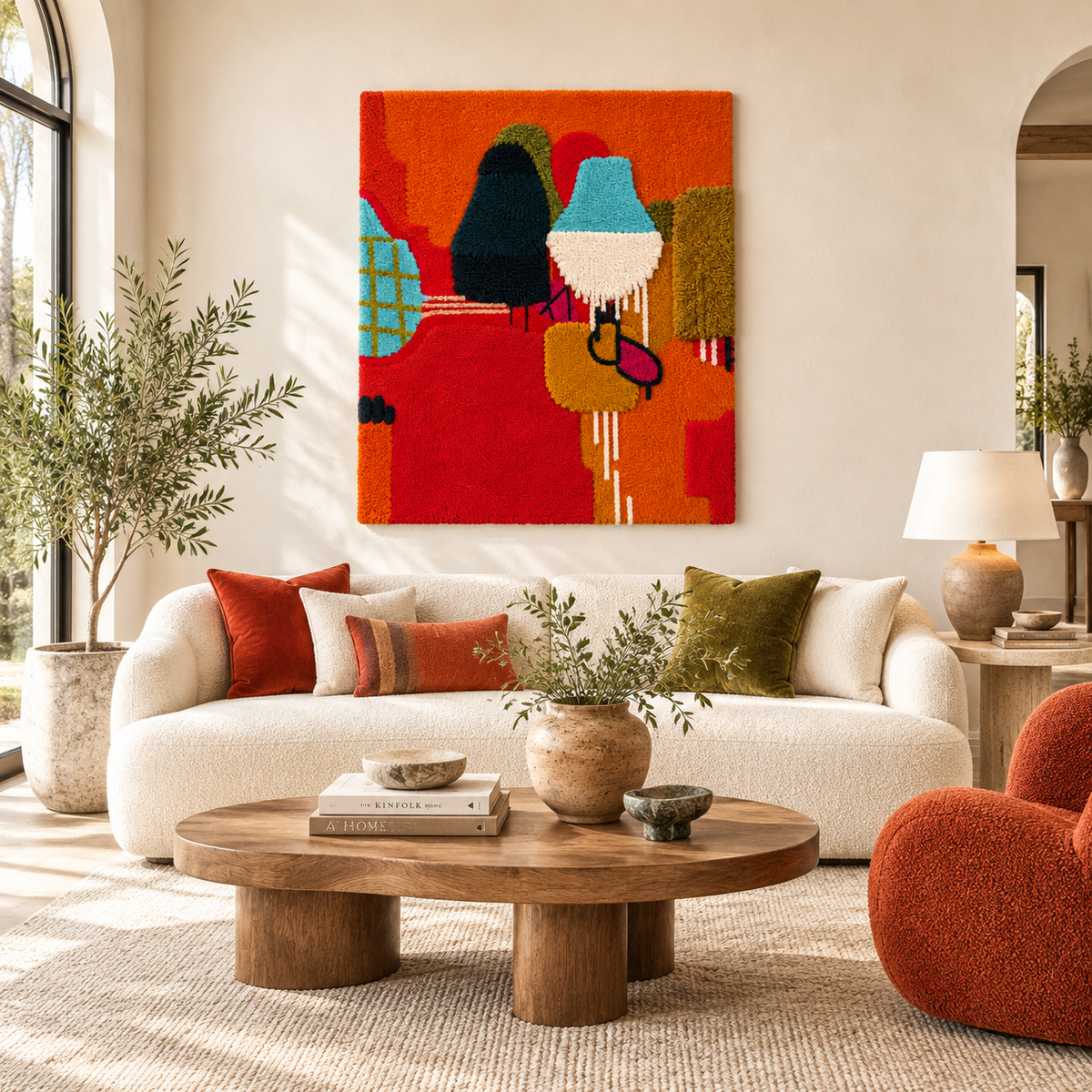 Tangerine Shape Carnival — front-facing room scene