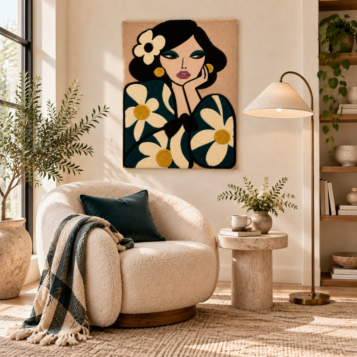 Teal Daisy Muse — room setting 2