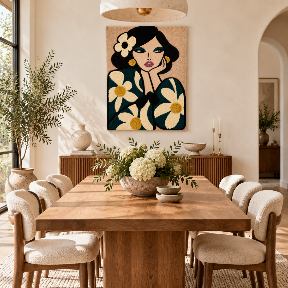 Teal Daisy Muse — room setting 3