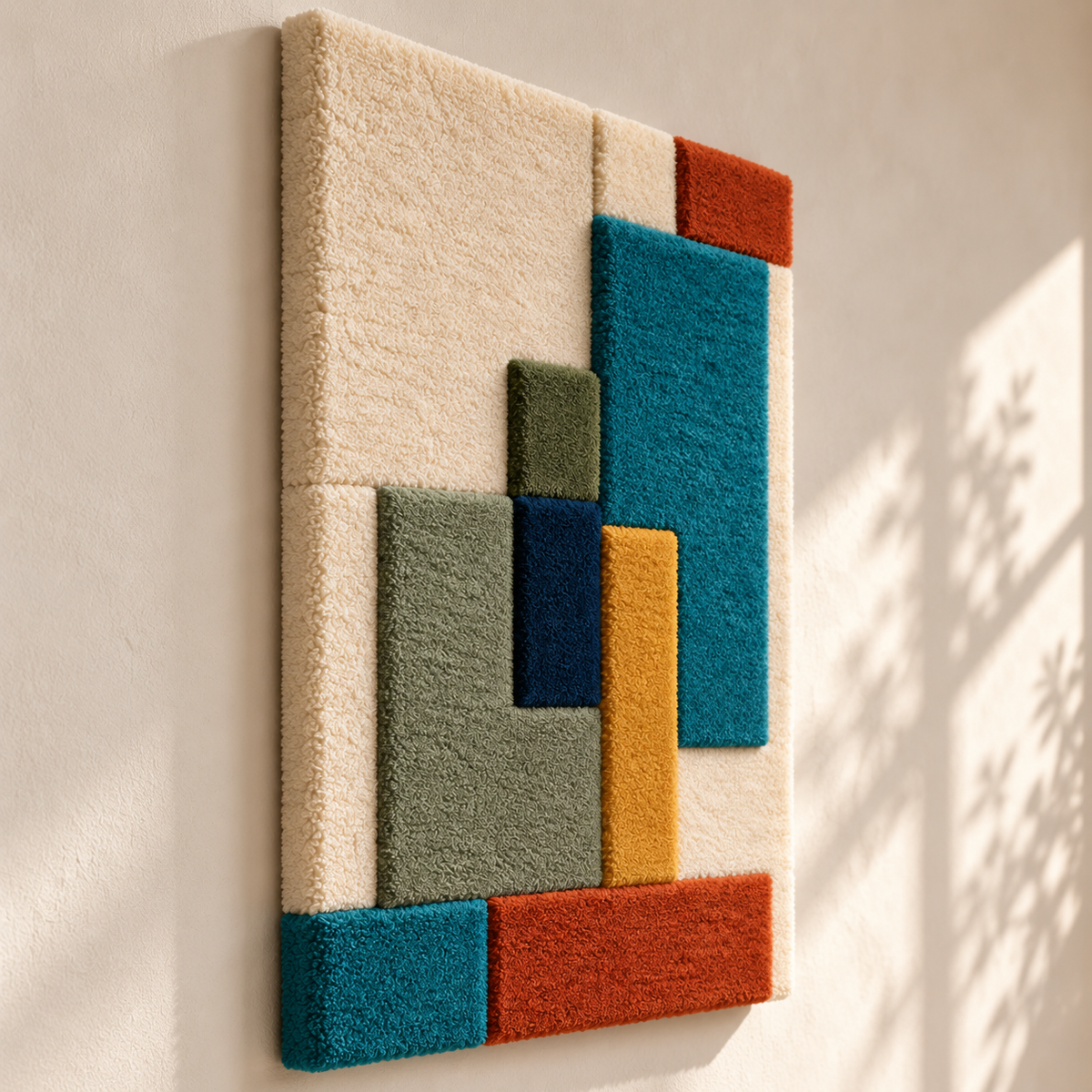 Teal Tower with a Rust Foundation — angled relief view