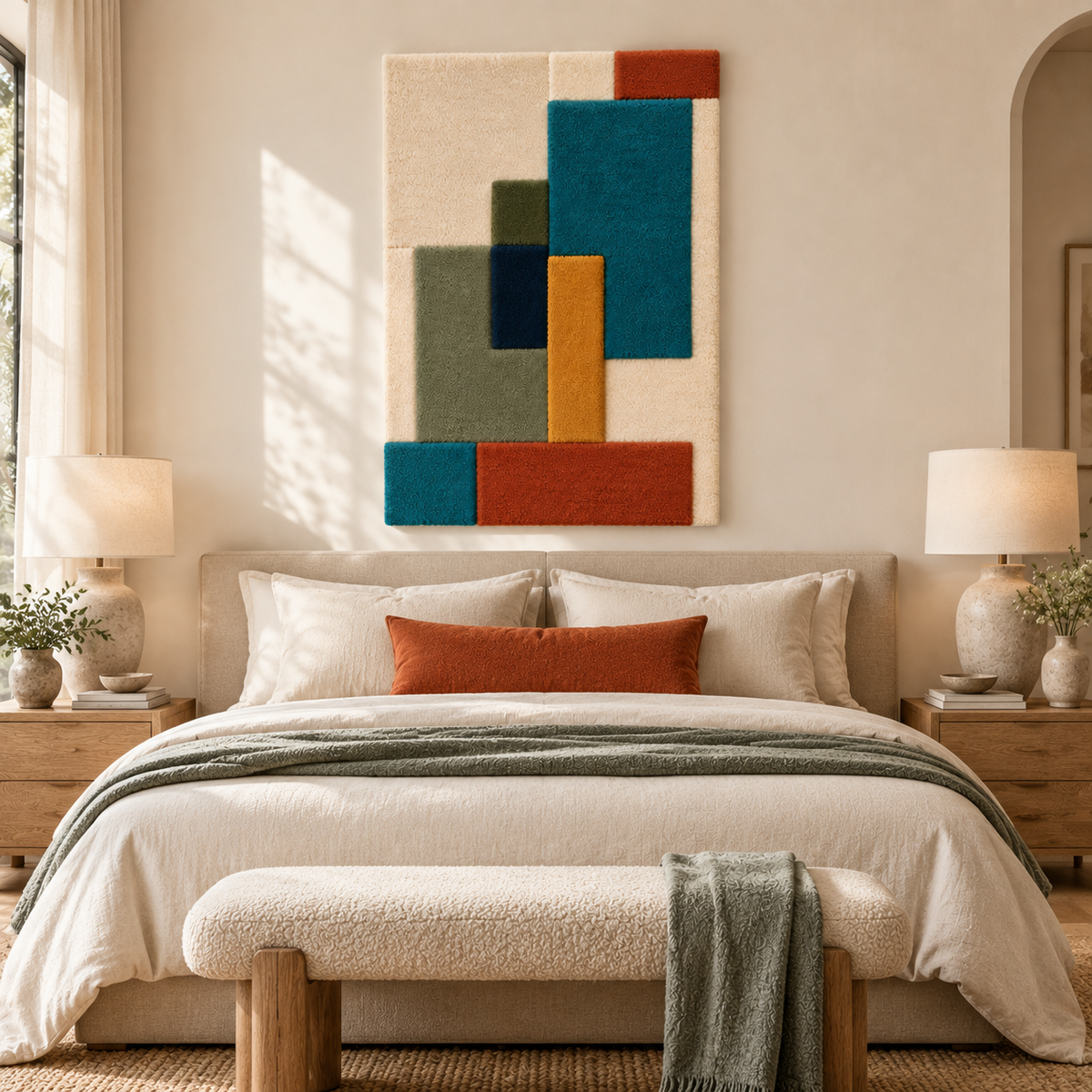 Teal Tower with a Rust Foundation — front-facing room scene [room-front]