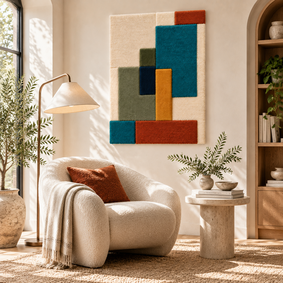 Teal Tower with a Rust Foundation — front-facing room scene [room-front]