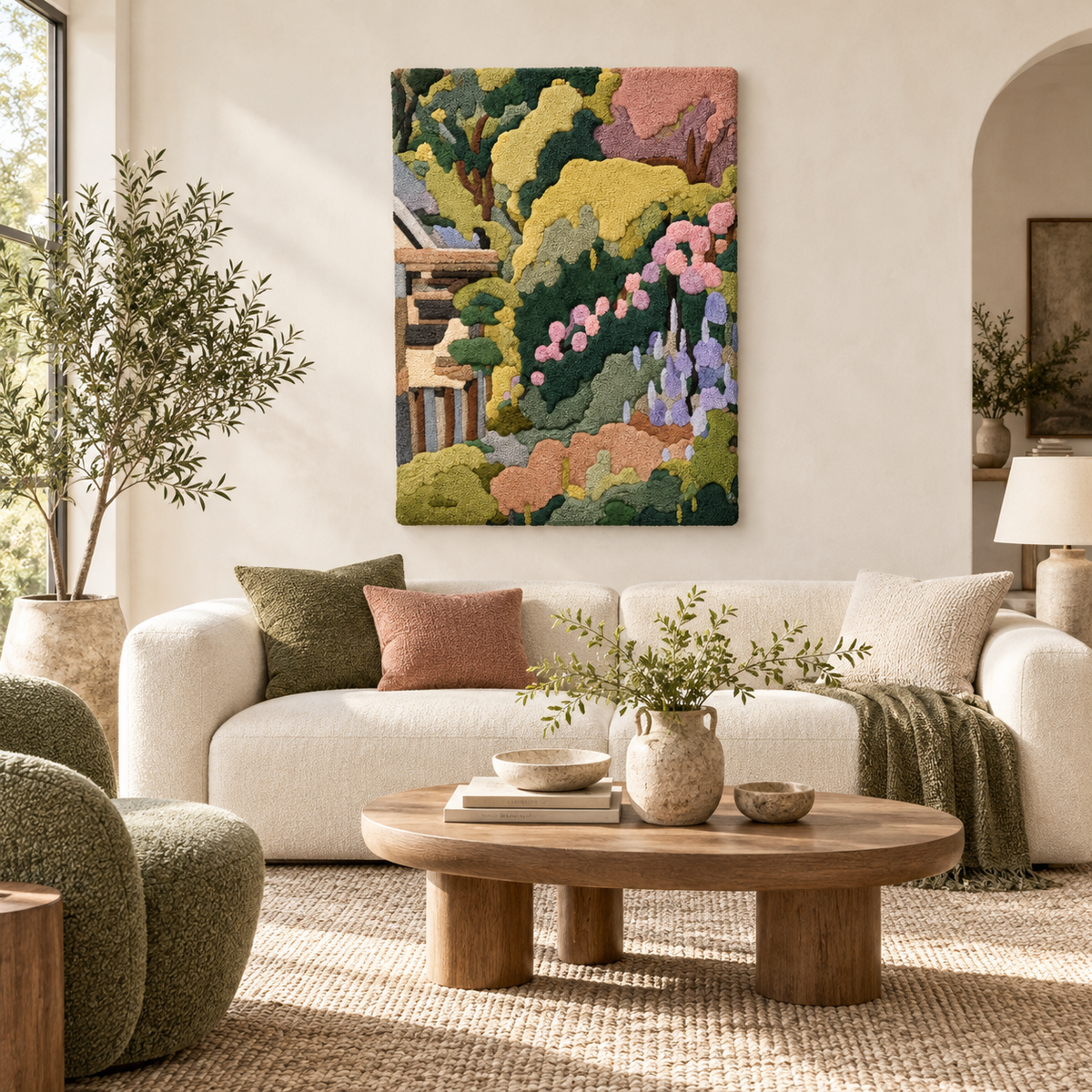 Terraced Garden in Bloom — front-facing room scene