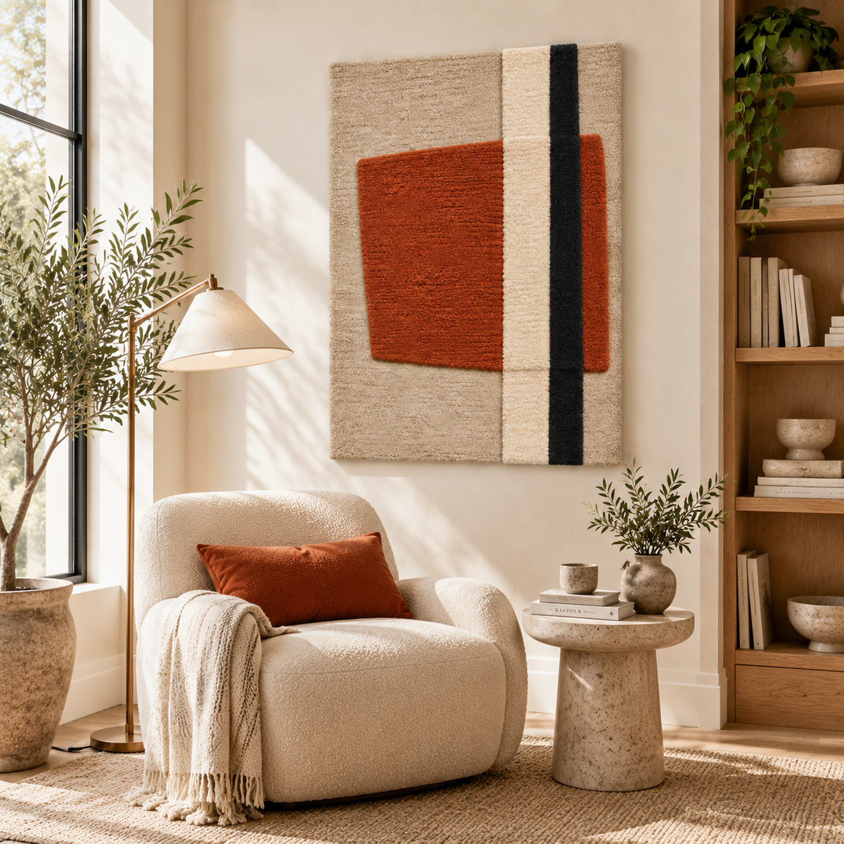 Terracotta Bar and Shadow — front-facing room scene [room-front]