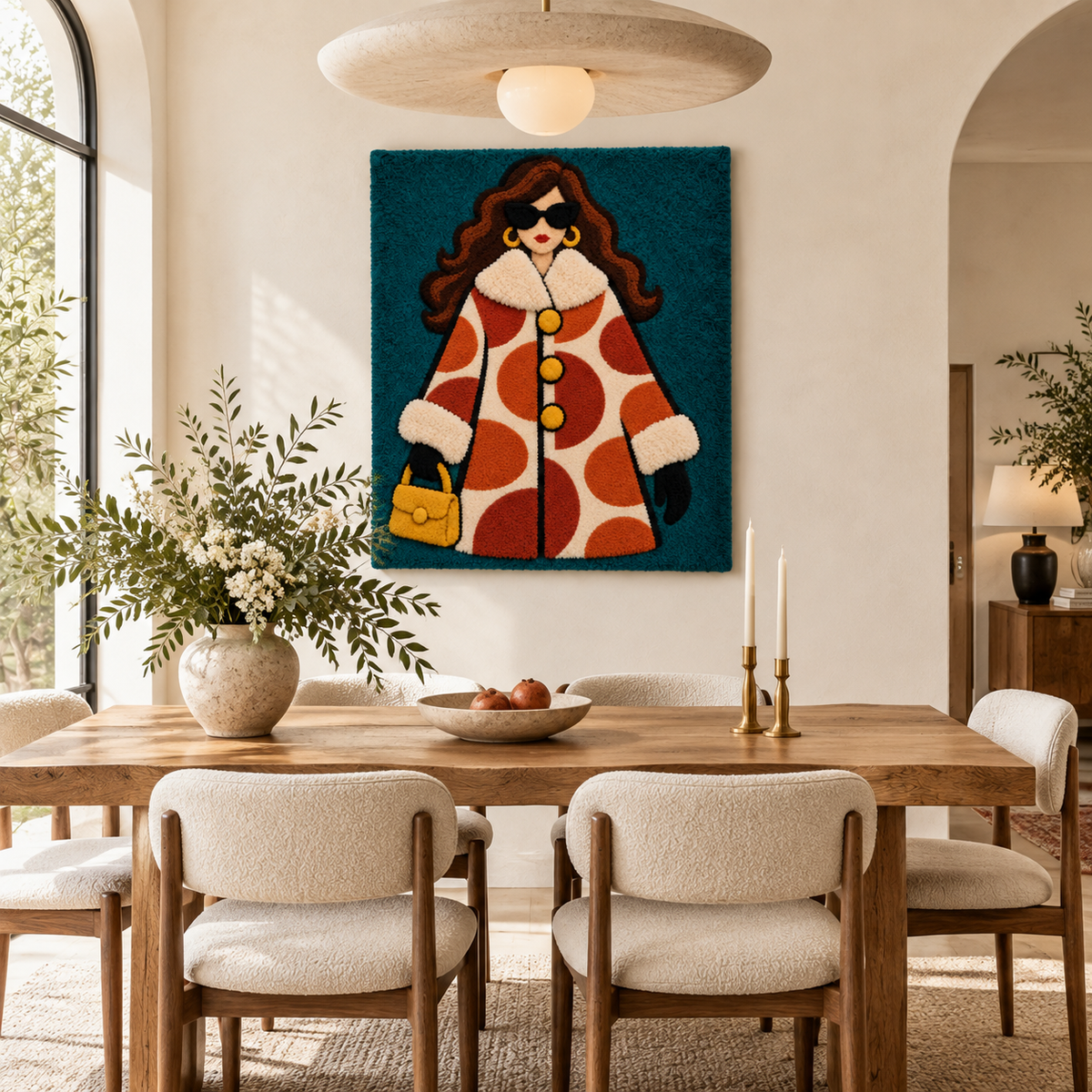 Terracotta Dots Winter Muse — room setting