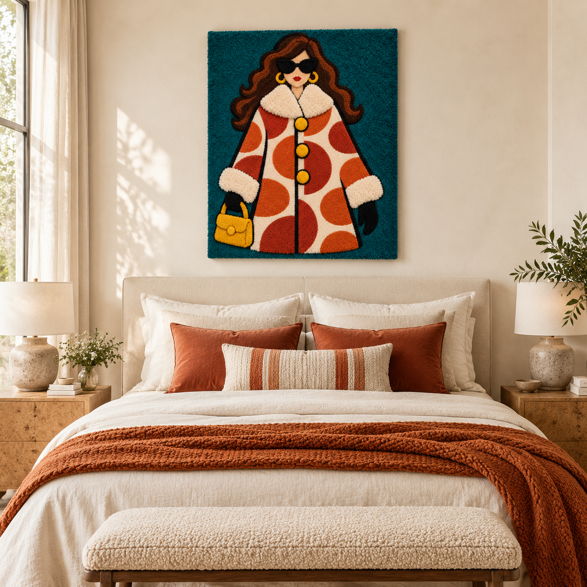 Terracotta Dots Winter Muse — room setting